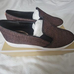 Michael Kors Keaton Rose Gold Slip ons NIB